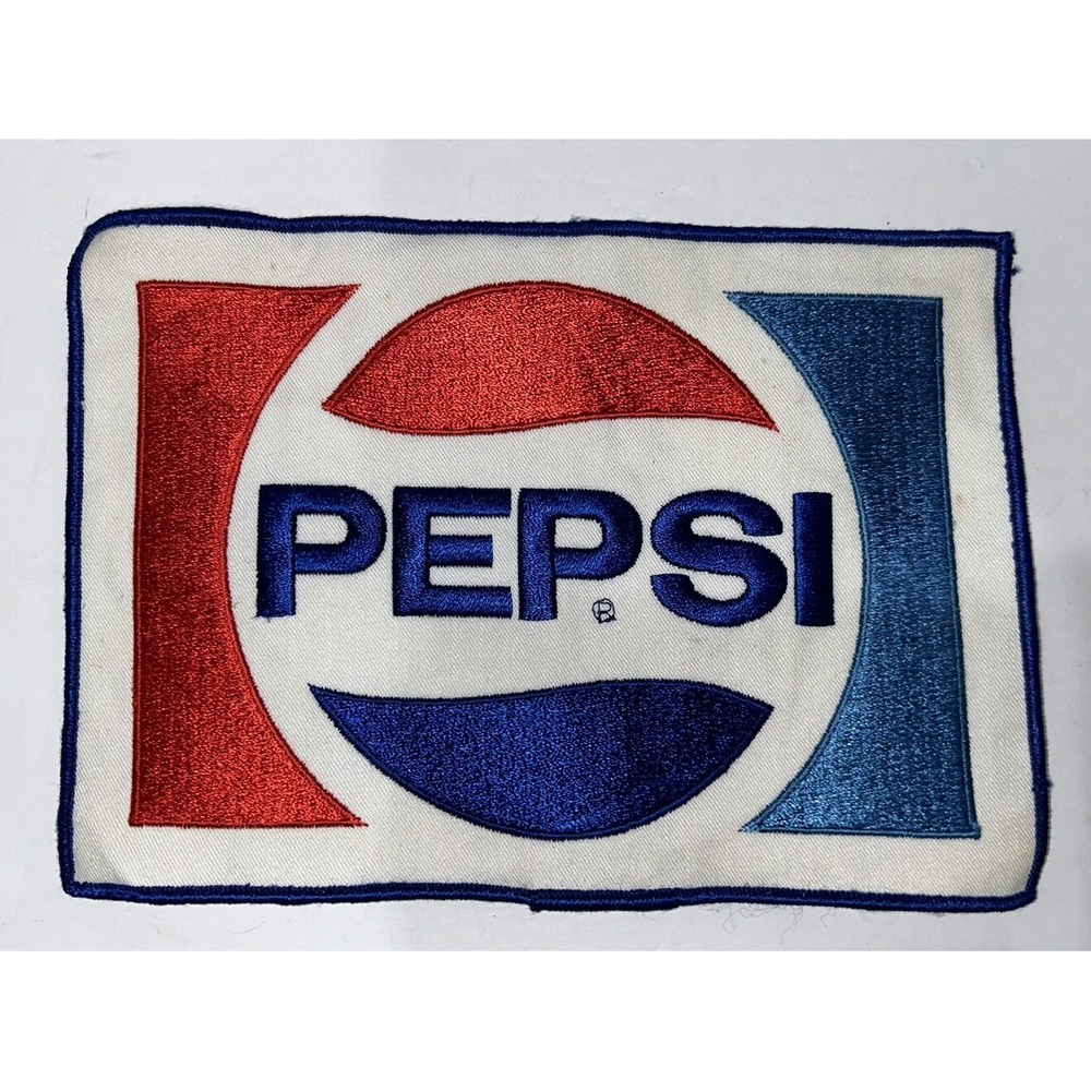 Pepsi Cola Patch Older Vintage 8.5" x 6" Embroidery Patch‎ Retro
